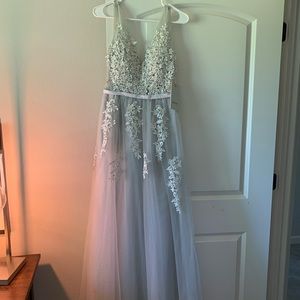 NWT Light Gray wedding prom or formal dress